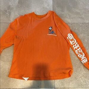 Chrome hearts matty boy Orange Long Sleeve Graphic Tee size large